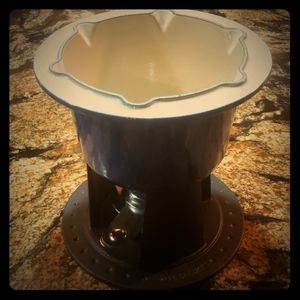 Le Creuset Blue Fondue Pot 2 Quart Set